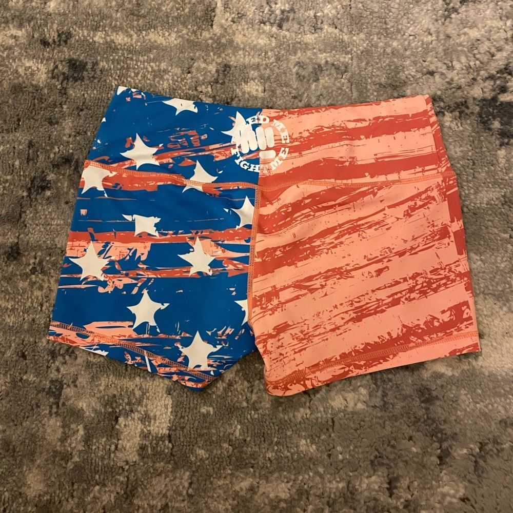 Feed Me Fight Me FMFM American Flag CrossFit Shorts, SZ XS - Picture 2 of 3